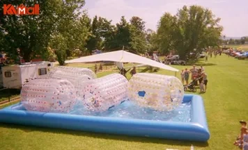 taking the completely transparent zorb ball